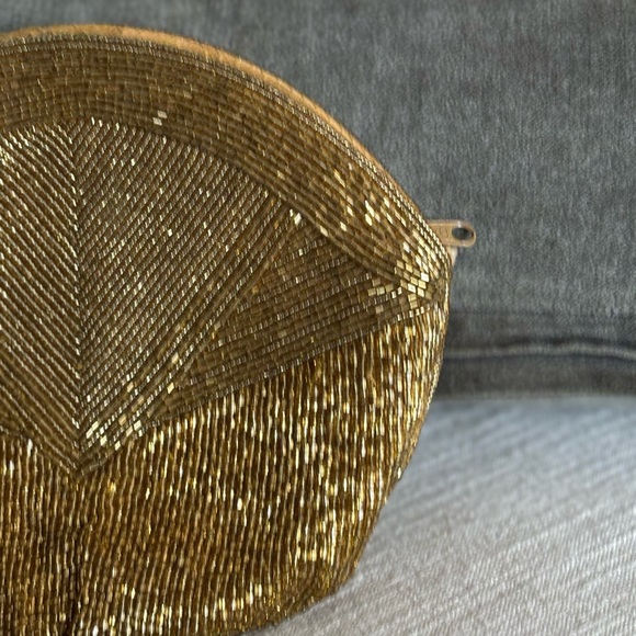 Vintage Warren Reed gold beaded clutch - Picture 8 of 9
